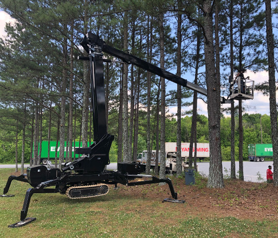 Arial lift to help trim trees
